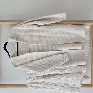 Zara Hooded Cable Knit Cardigan NWOT Junior 13 / Size M